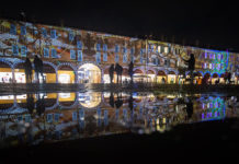 Anno nuovo vista nuova sul portico di Piazza Martiri