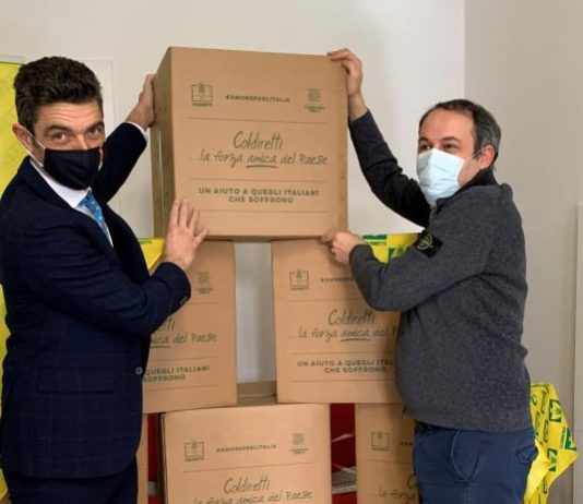Operazione solidarietà, Coldiretti consegna prodotti tipici da destinare alle famiglie in difficoltà