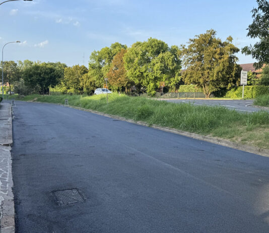 Riasfaltatura in via Ramazzini