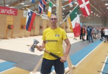 L’impresa di Giuliano Balboni ai Mondiali di ascia doppia in Svezia